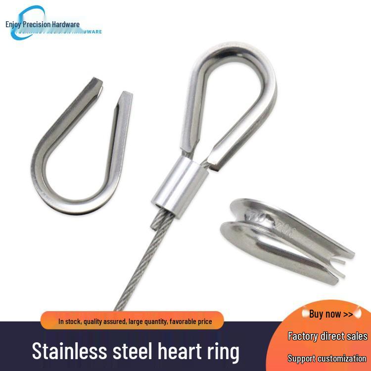 304 Stainless Steel Wire Rope Kit: Thimble, Eye Loop, Triangle Loop, Type Fixing Ring, Fastener M3 Thimble Eye