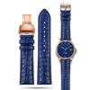 Universal Strap For Lon-gines Ome-ga TAG Heuer Blue Crocodile Leather Watchband Men's Women's Butterfly Buckle Bracelet 18 20mm