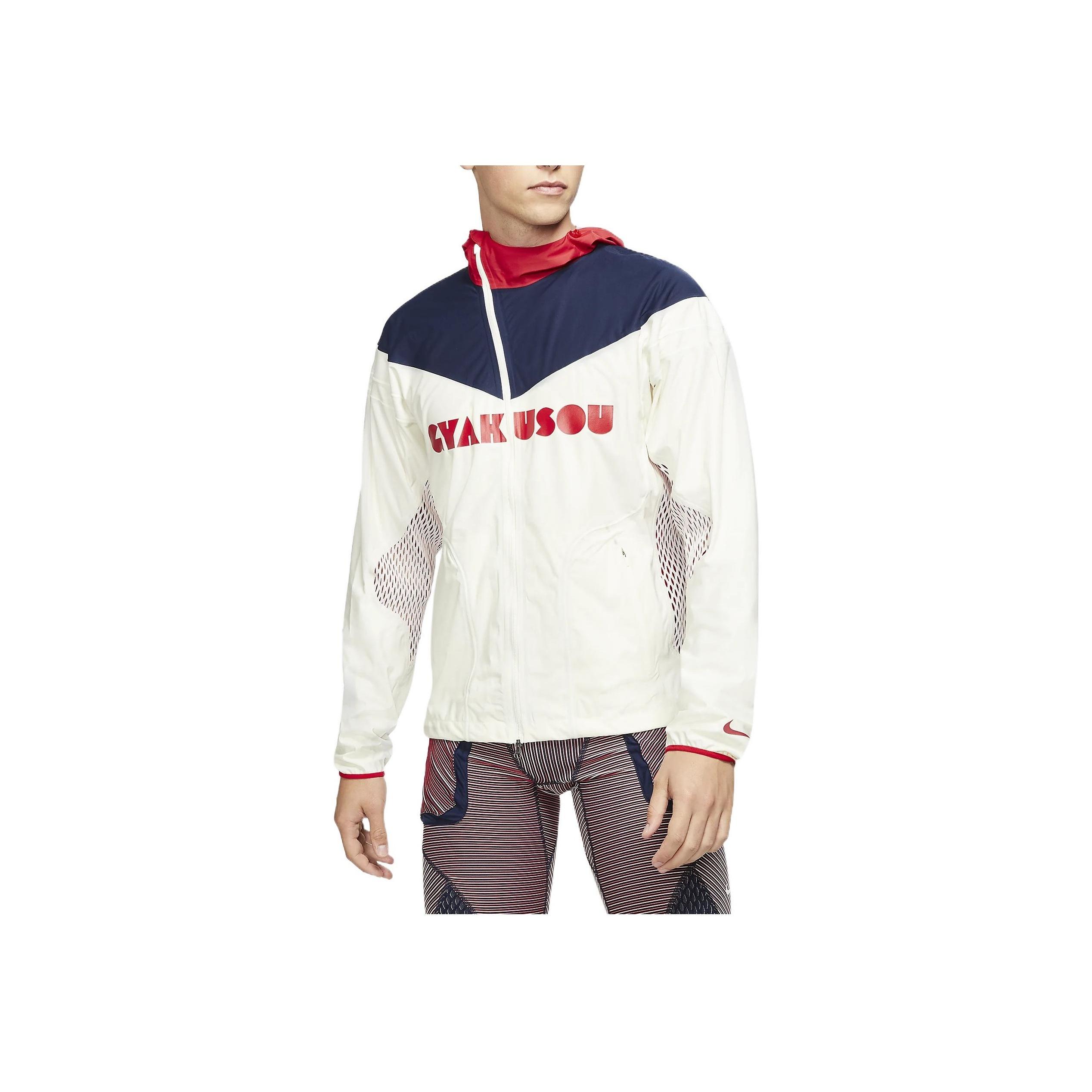 

Nike X Gyakusou Colorblock Letter Zip Hooded Jacket Мужская куртка Парусно-белый CU1580-133 M