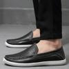 Men's shoes 2025 summer new mesh solid color breathable one-pedal lazy casual shoes men go out platform leather shoes