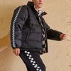 Vans Outdoor Quilted Lightweight Reversible Checkered Stand Collar Down Jacket Men Outerwear Black VN0A5H6TBLK