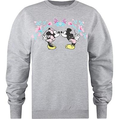 Womens/Ladies Mickey & Minnie Mouse Cross Stitch Sweatshirt
