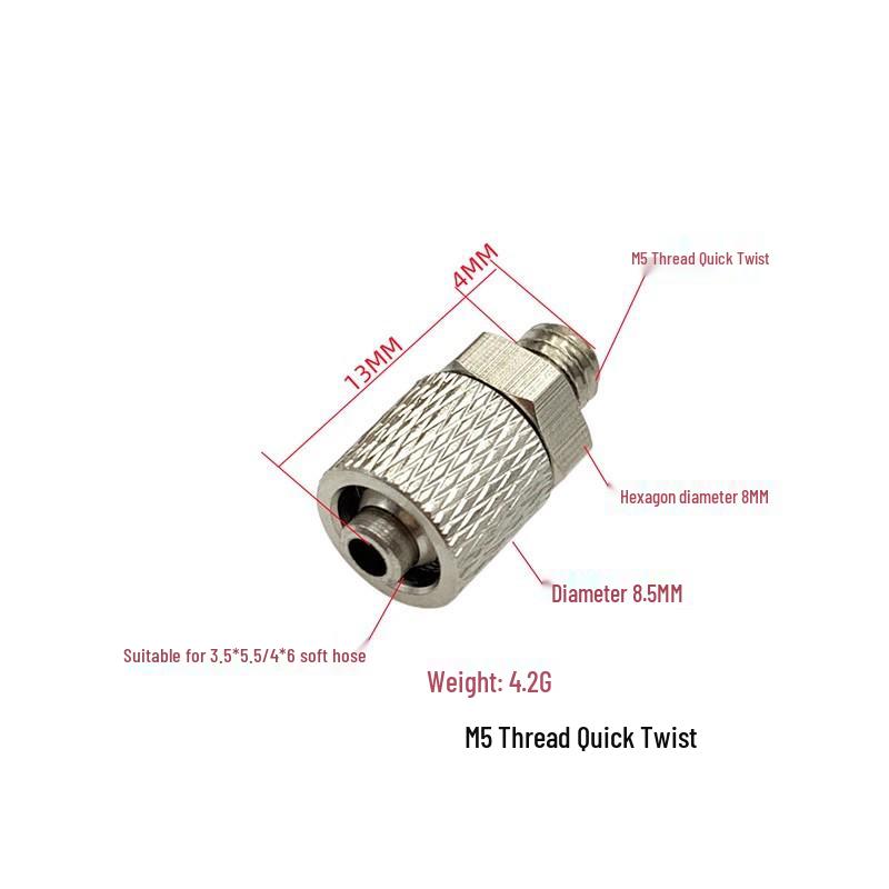 90° Mini Quick-Connect Elbow for 3.5*5.5/4*6 Soft Tubing - Water-Cooling Connector for Laptops/Phones