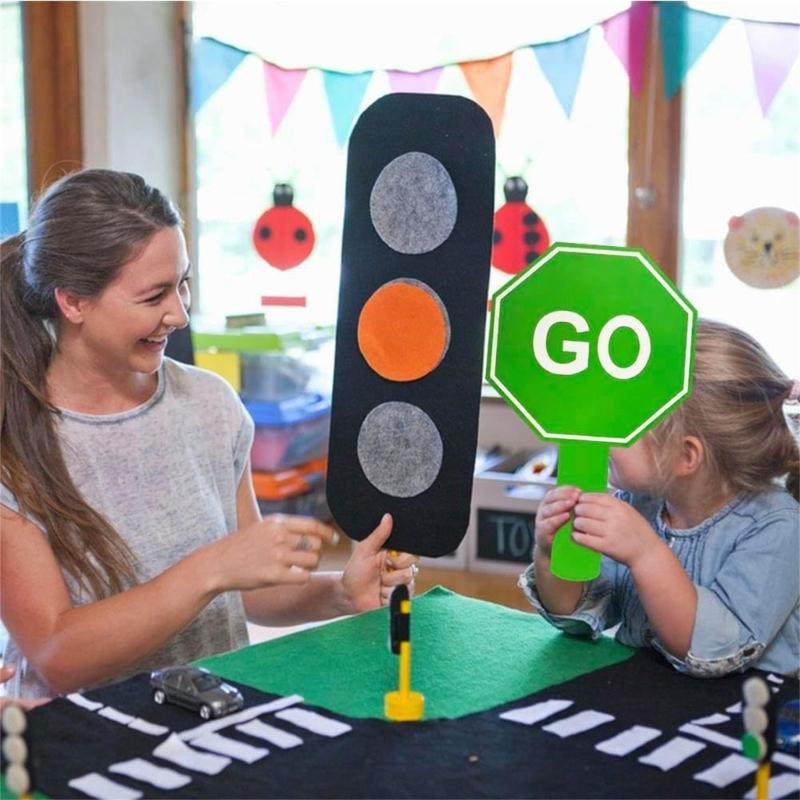 W89C 10PCS/Pack Handheld Stop and Go Sign Reversible Crossing Guard Stop Sign
