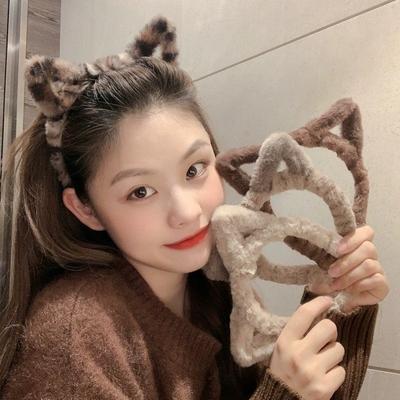 Fasce per Capelli con Orecchie da Gatto da Donna Fascia Peluche per Bambine Bambini Accessori per Capelli Morbidi Cerchietto Carino Copricapo per Bambini