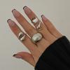 DIEZI 3pcs/set Sweet Cool Geometric Finger Rings For Women Girls Men Punk Gold Silver Color Metal Knuckle Joint Ring Jewelry