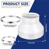 A34R Air Duct Reducer Adapter 6 To 4 Inch(2 Set), Duct Reducer Increaser With Hose Clamp HAVC Pipe Connector