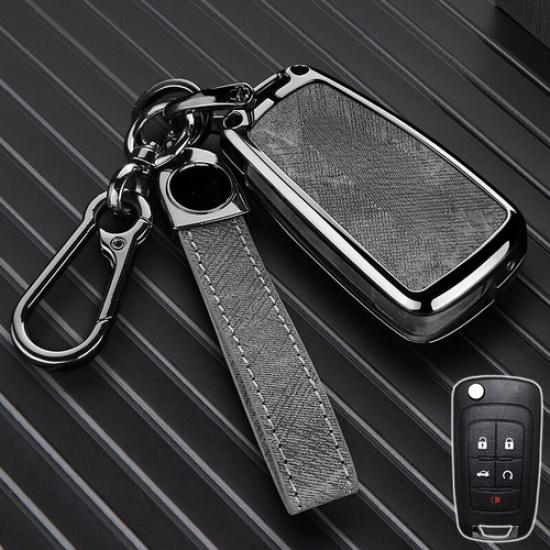 Zinc Alloy Leather Car Key Fob Case Cover For Chevy Cruze Malibu Cruze Equinox