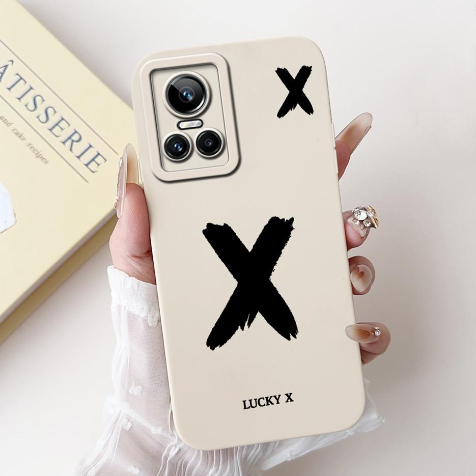 For Realme GT Neo 3 150W Case RMX3563 Cute Lucky Letters Cover Soft TPU Phone Case For Realme GT Neo3 80W GTNeo3 Back Cover Bags
