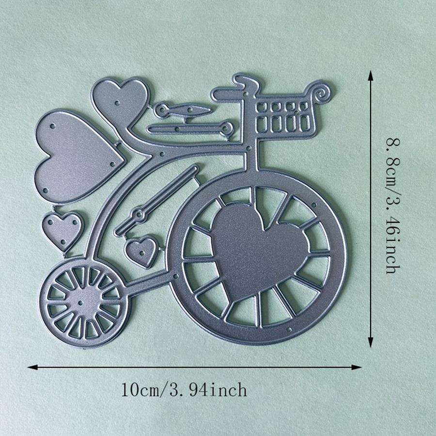 Bike Love Metal Cutting Dies Stencil for DIY Scrapbooking Photo Album Embossing Paper Cards Crafts Diecuts