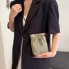 Purse Nylon Shoulder Bag Korean Style Mobile Phone Bag Fashionable Drawstring Canvas Bag  Travel