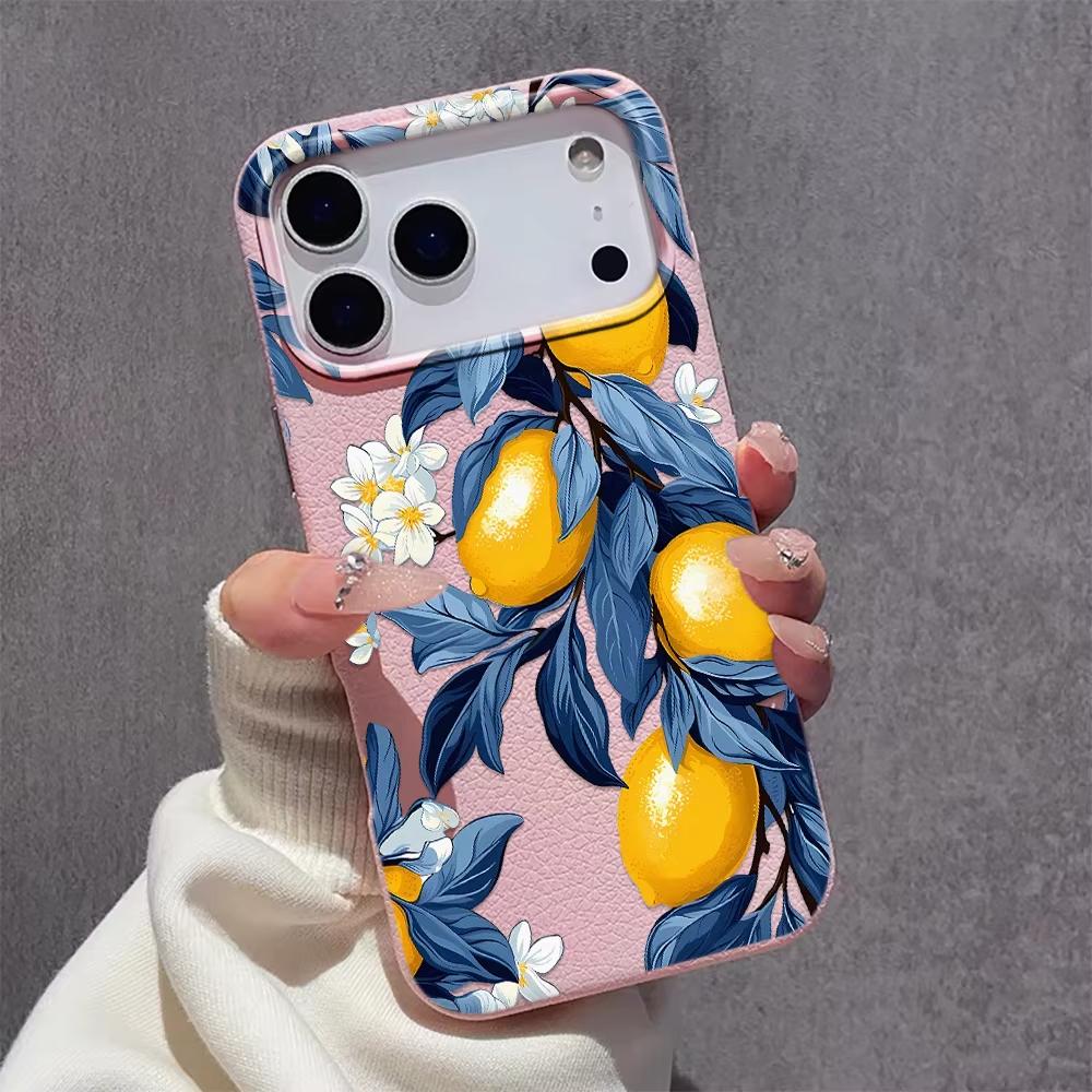 Oil Painting Orange Pattern Phone Case For iPhone 17 Pro Max 11 12 13 14 15 16 Pro 17 Air 15 14 Plus X XS XR Soft Cover