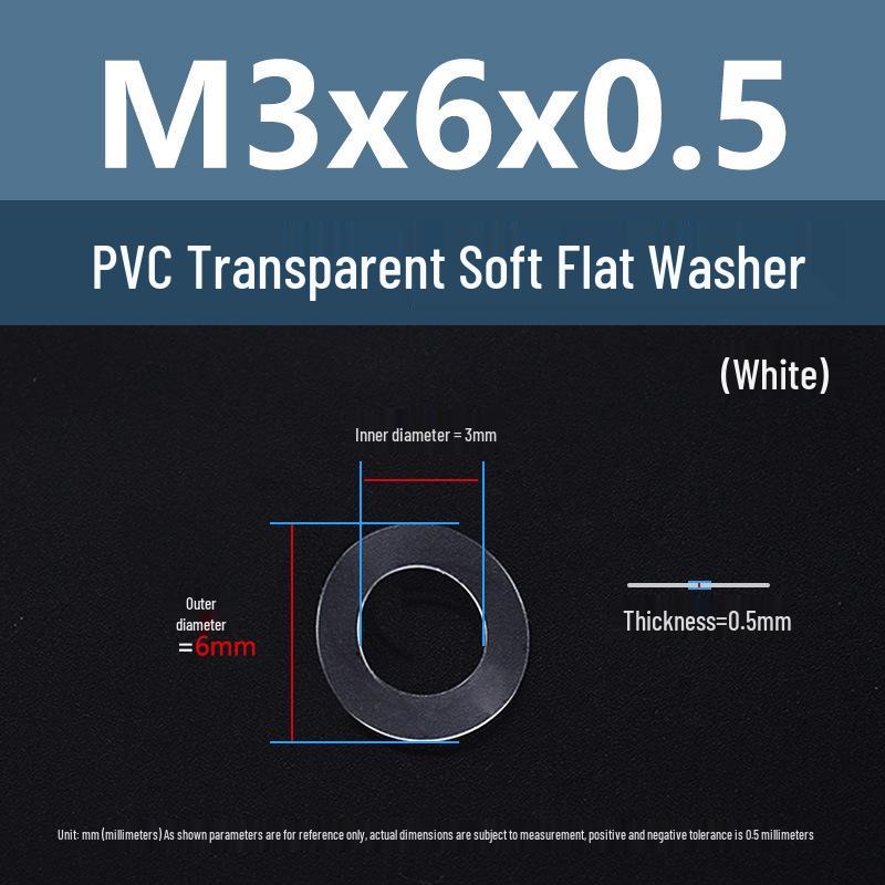 Yigu Transparent PVC Washer: Insulating Soft Rubber Gasket for Screws