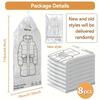 8pcs  Heavy-Duty Vacuum Storage Bags with Zipper Closure Space-Saving Hanging Organizer Bags for Clothes, Suits, Jackets, Travel