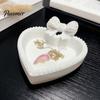 3D Printed Bow Storage Tray Jewelry Tray, Cute Heart-Shaped Organizer, Stable Decorative Desktop Organizer Unique Art Collection Gift for Rings