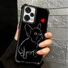 Französische Bulldogge Schwarz Design Beschichtung Handyhülle Für Xiaomi Redmi Note 14 15 Pro Plus 13 12 11 11S 11T 10 9S 9 5G Sturzfest Airaba