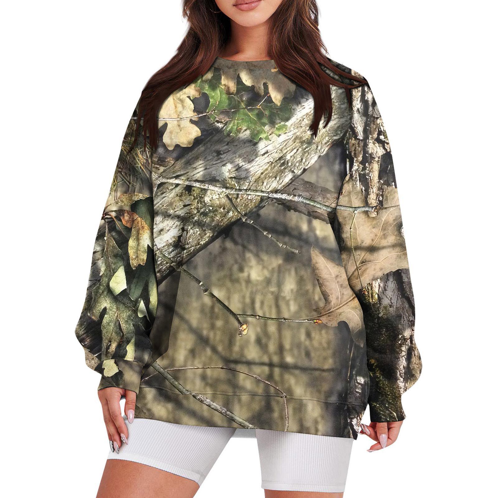 

Женская повседневная модная винтажная толстовка с длинным рукавом и круглым вырезом с принтом, многослойный пуловер, топ M