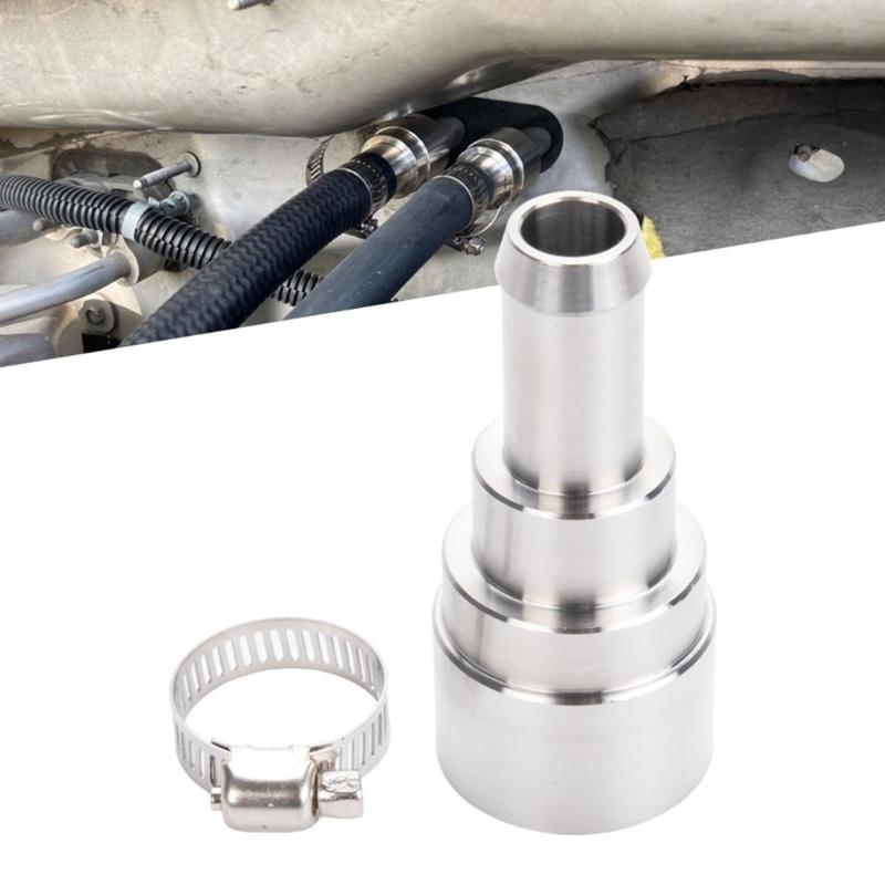 Stainless Steel Coolant Hose Splice 3/4 To 5/8 Inch Reducer Fitting for Heater Core Hose Repair and Service Use In Vehicle Upkeep Tasks