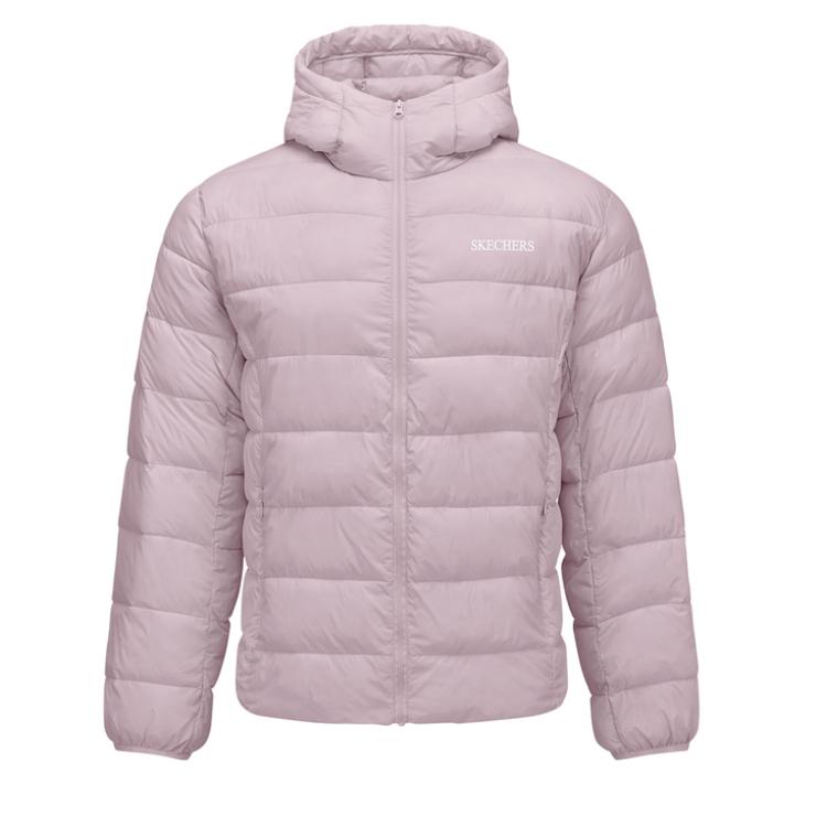 Skechers Sports Alliance Series Warm Technology Cotton Breathable Solid Color Versatile Hooded Cotton Jacket Unisex jackets L325U090-00YW S