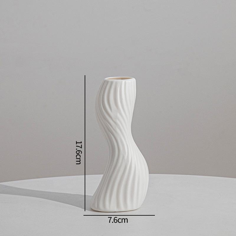 Creative Flower Vase Nordic Art Vases Desktop Decorative Vases Flower Arrangement Vases Imitation Ceramic Home Decor