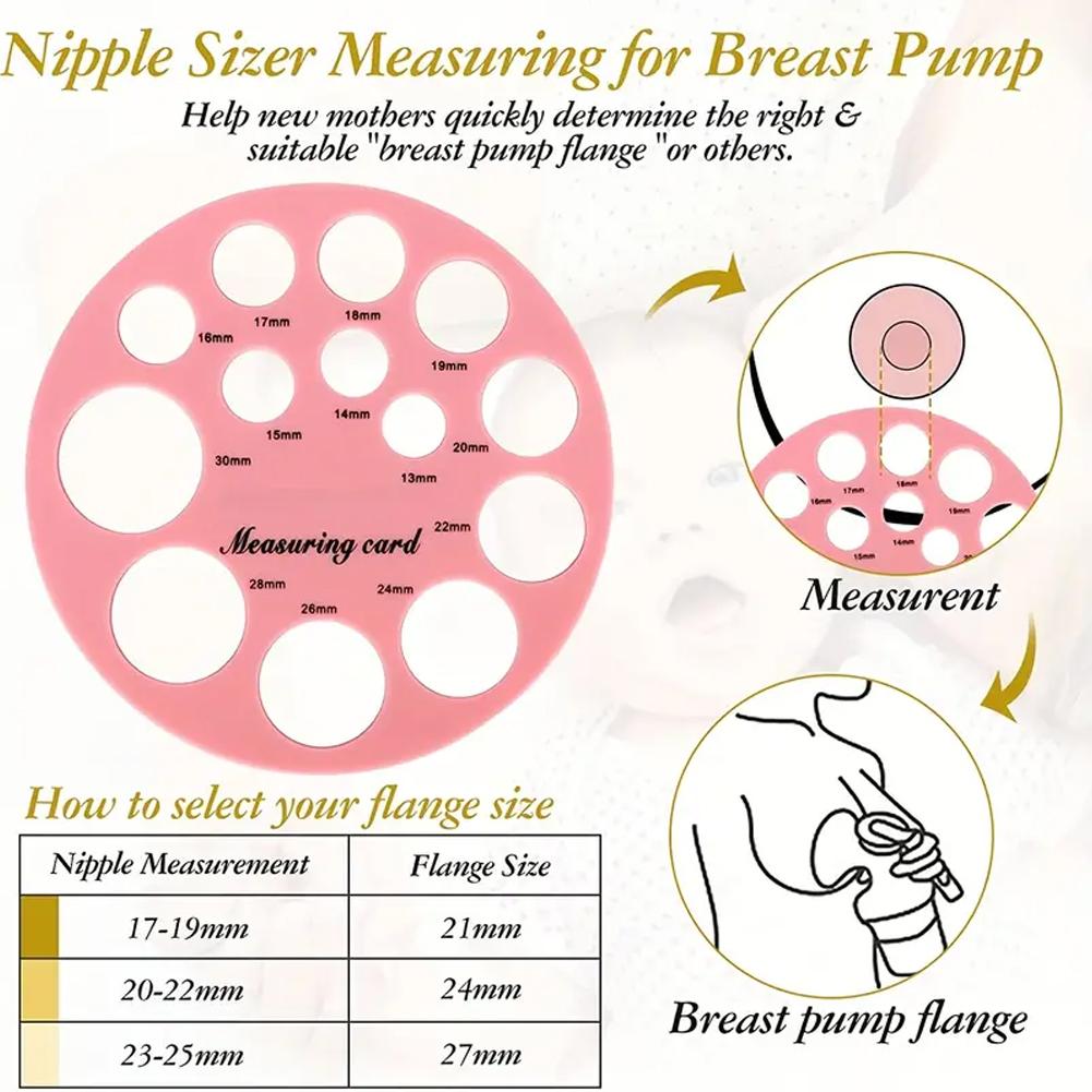 Silicone Double Sides Nipple Measuring Ruler Tool Efficient Breast Pump Feeding Supply Breastpump Accessories for New Mothe Baby