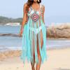 Women's Fashionable V-neck Pullover With Hollowed Out Breathable Beach Bikini Cover Up Dress