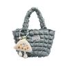 Folded cloud bag, bubble handbag going out high-value wind niche lazy wind solid color women's puff bag