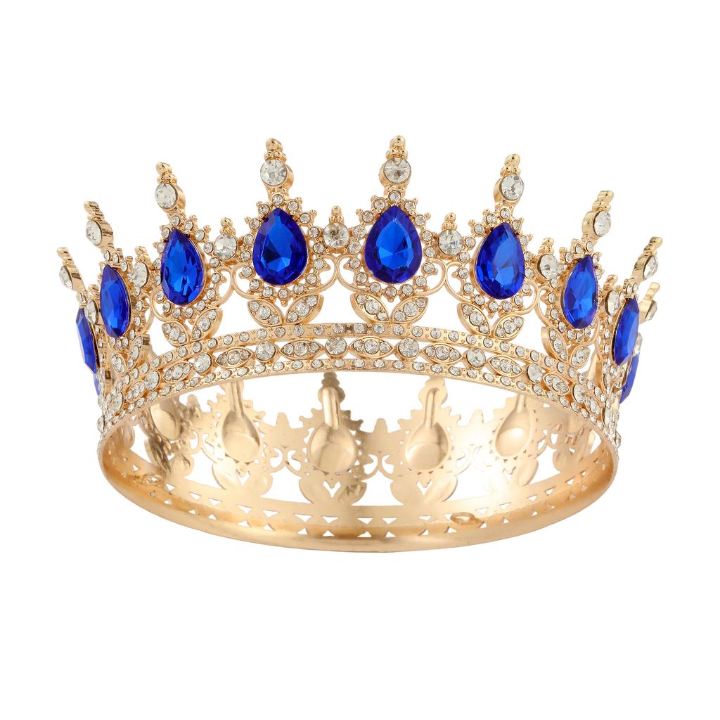 Luxury New Arrival Birthday Party Bridal Performance Crown Princess High-end Wedding Bride Headpiece Round Crown Tiara