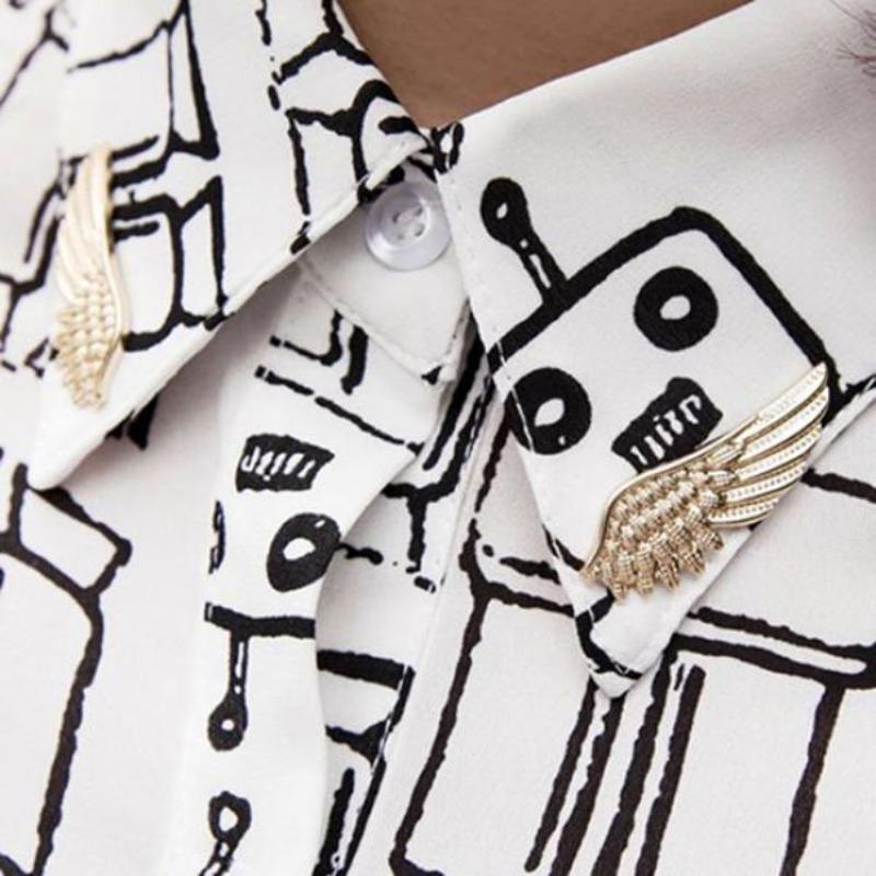 Femei Punk Wing Esarfa Rever Guler Broșă Ace Bijuterii de petrecere Decor Cadou de Crăciun