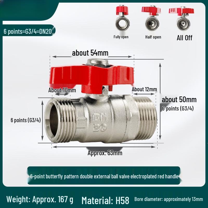 

Jundingying All-Copper Straight-Through Ball Valve