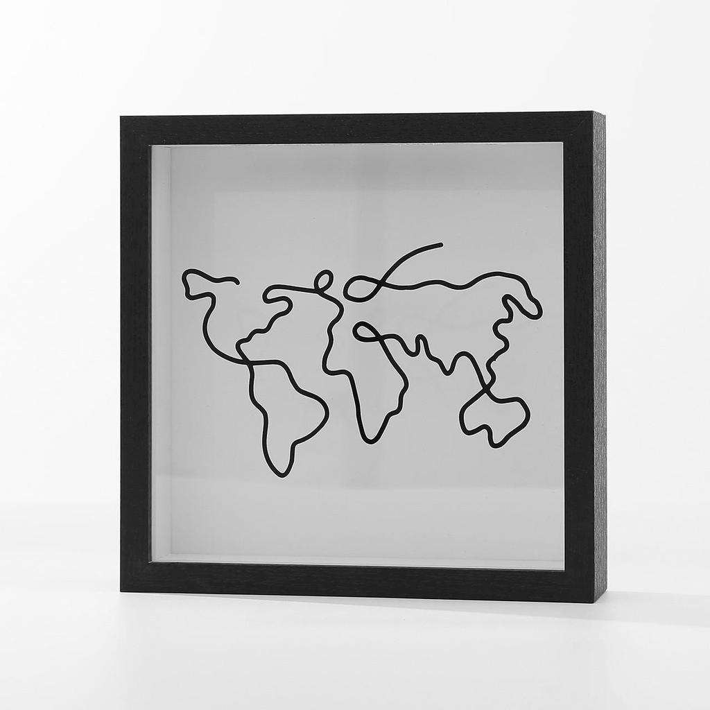 DIY Square Map Pattern Money-Saving Photo Frame Ornament