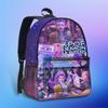 Movie Peripheral Print Backpack, School Bag Student Campus With Plush Ball Backpack