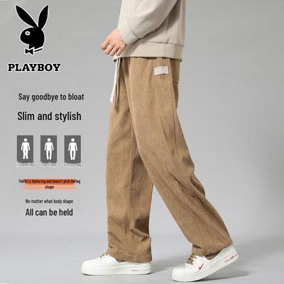 Men's Straight-Leg Corduroy Casual Pants