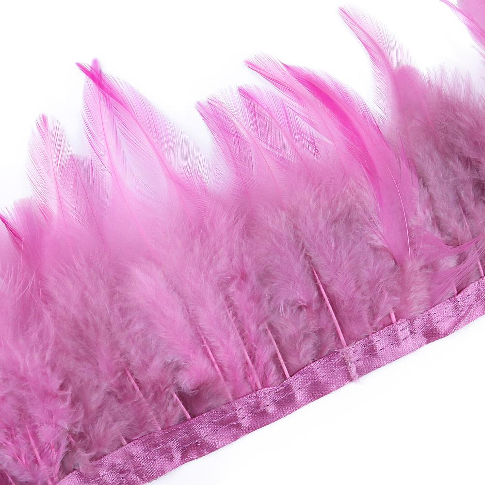 10Meter Black Saddle Rooster Hackle Feather Trim 10-15cm Cock Fringe Halloween Cosplay Dress Decor Pheasant Plume Selvage Crafts