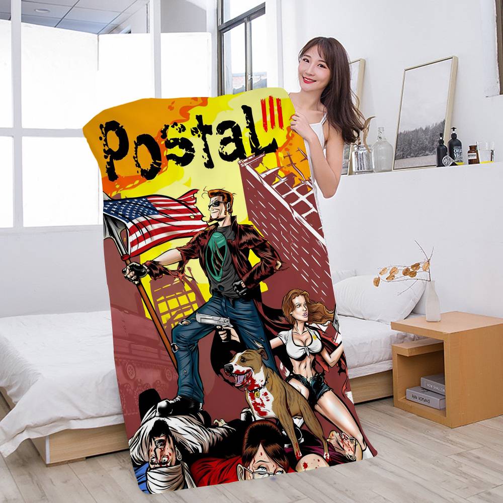 The Postal 4 Dude Klassisches Schießspiel FPS-Spiel Große Mikrofaser-Strandtücher Schnelltrocknendes Handtuch Sandstrandtücher Poolhandtuch