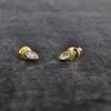 Genuine Moonstone Studs Earrings Rainbow Moonstone Marquise Studs for Her Healing Crystal 14K Gold Vermeil Studs Earring Bridesmaid Gift