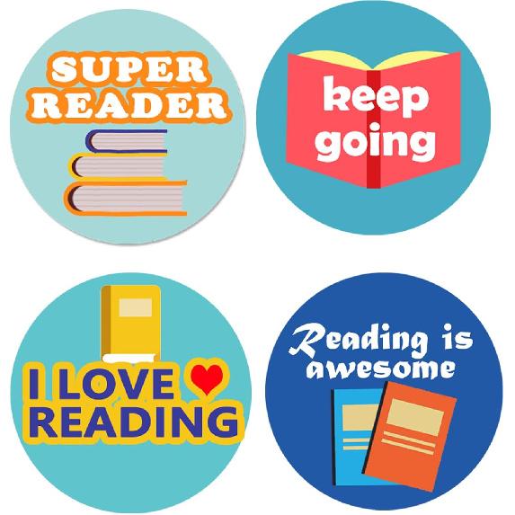 Reading Stickers for Kids,Teacher Reward Labels,Motivational Reading Stickers for Students,Teacher,School,piring Planner Label,1.5 inch 504 Per Pack