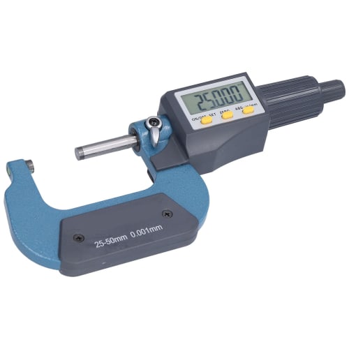 Digital Micrometer, 0.0001in/0.002mm Accuracy Electronic Thickness Measuring Tool, 0.00005in/0.001mm Resolution, with Storage Box for Industrial Woodw