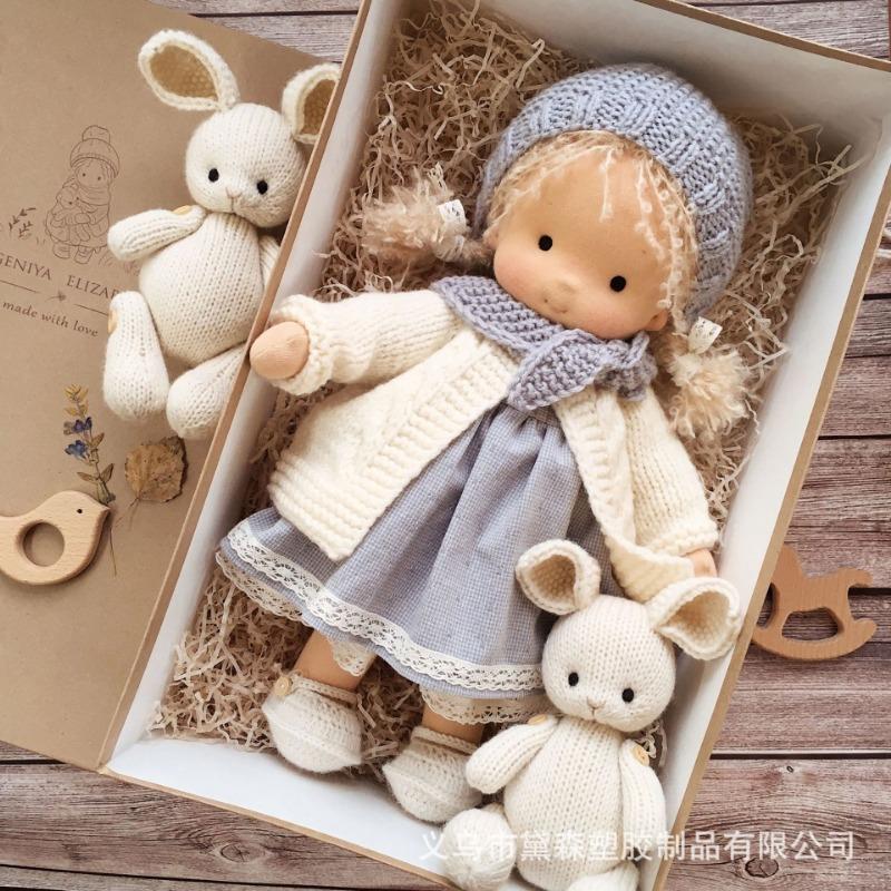Cotton Body Waldorf Doll Doll Artist Handmade Mini Dress-up Doll DIY Waldorf Doll