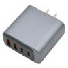 Various Device Charging Station 55W Compatible Powerful 4 Port Charging Device ABS Texture for Phones and Laptops