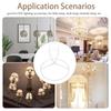 3pcs Lampshade Shelf 90MM Clamp Cone Bracket Crystal Chandelier Pendant Light Round Bulb Holder DIY Lighting Outdoor