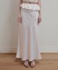 Aobteu Balloon Detail Satin Skirt - White
