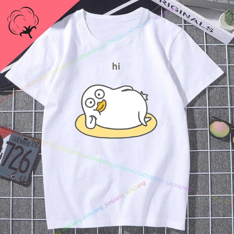 Plain Tshirt DuckYo Friends Unisex Y2k Funny Top Women Graphic Tees Men Clothing Short Sleeve Cotton Tee Mens Shirts Harajuku