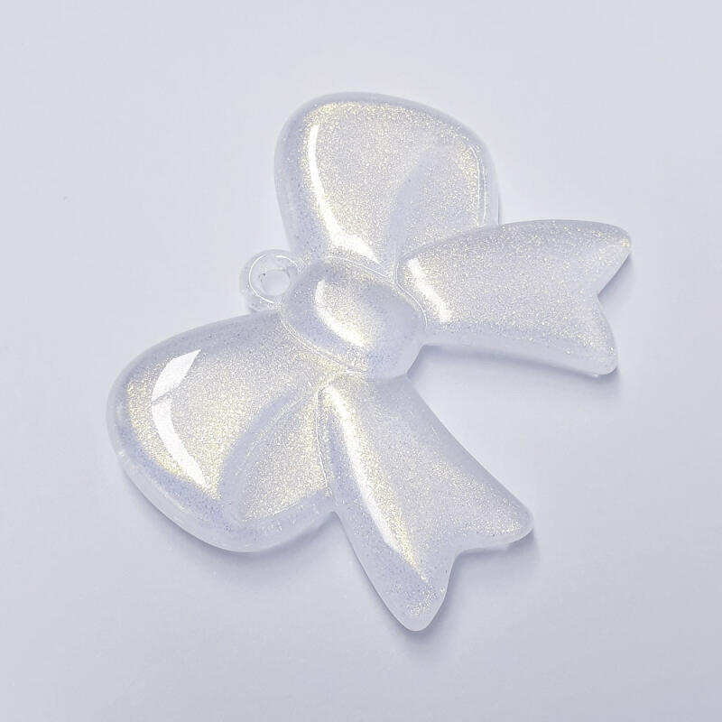 Big Ribbon Acrylic Pendant Keyring Keyholder Material Accessory