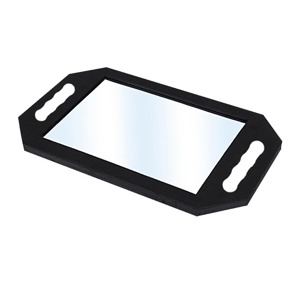 Professional Handheld Mirror Sponge Salon Barbers Glass Mirror Foam Frame Shockproof Makeup Mirror