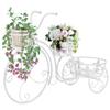 Plant Stand - VIDAXL - Vintage Style - Metal - White - 77x26x50cm
