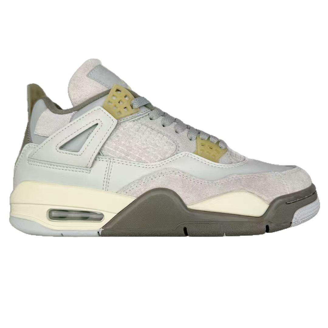 

AJ4 Retro Электрический Белый Цемент Модные Повседневные Спортивные Кроссовки для Мужчин и Женщин Size 38