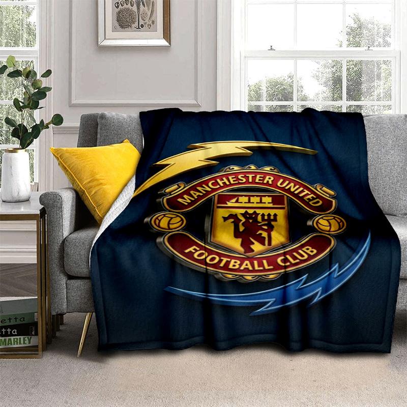 Manchester Football Club Badge Blanket Soft And Comfortable Home Decor Digital Printing Outdoor Plush Blanket Sheet