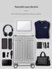 Aluminum-Magnesium Alloy Suitcase with Aluminum Frame, Universal Wheels, Combination Lock - 24" Carry-On for Students & Men's Business Travel.