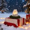 Party Decoration Lamp Candlestick Candle Holder Tealight Crib Advent Wreath Holiday Season Lighting Angel Shape Christmas Decorative Piece